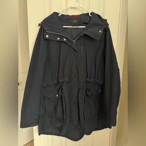 J. Crew Navy Hooded Anorak Jacket